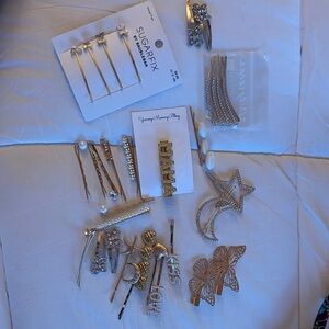 Gold and Silver Hair Accessories Set